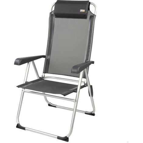 aktive Faltstuhl schwarz Aluminium für den Garten