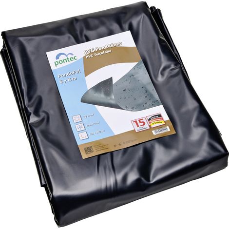 Pontec 90009 Teichfolie schwarz 6 x 8 m PVC