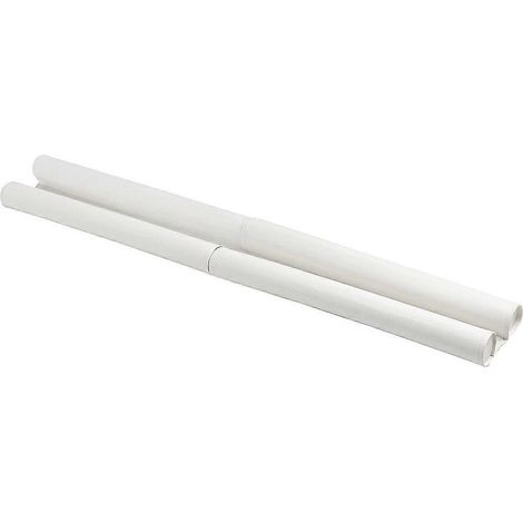 Blanc - pliable, plastique, 80 x 3,8 x 13 cm, blanc (1/4)