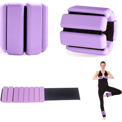 Poids de Poignet Réglables en Silicone, 2 Pièces (0,45 kg), Réglable, Fer (1/5)