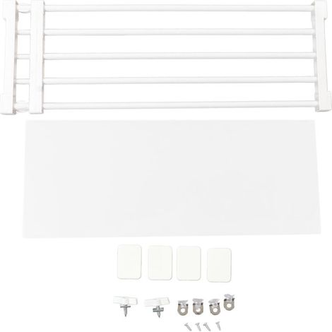 Étagère extensible à tension pour placard, sans clous, séparateur de rangement pour armoire, longueur 75-120 cm / 29,5-47,2 pouces (1/5)