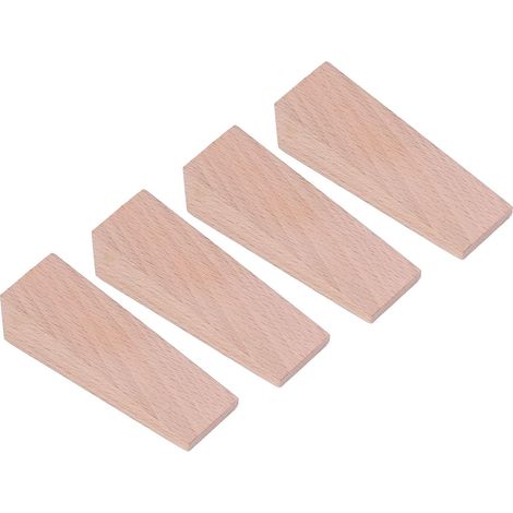 Butée de porte en bois Haofy, lot de 4, design triangulaire (1/5)