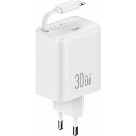 30-W-USAMS-GaN-Power-Delivery-USB-C-Wandladegerät, Weiß (1/5)