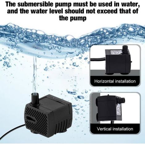 Mini Pompe À Eau Submersible, Ultra Silencieuses Pompes À Eau Avec Câble D'Alimentation De 1,5 M, 200L/H, Ajustable Pompe Aquarium (1/5)