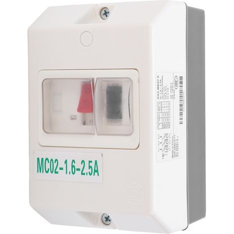 Interrupteur de Protection de Moteur 220/380V IP55 Disjoncteur ABS étanche pour Contrôle de Moteur électrique 50/60Hz 1.6-2.5A (1/5)