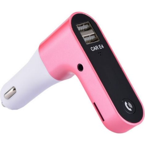 Transmetteur FM Bluetooth - Lecteur MP3 pour Voiture - Chargeur USB Double - Prise Clé USB - Mains Libres - 1 Pièce (1/5)
