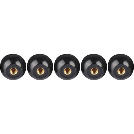 5Pcs Black Bakelite Ball Lever Knob Copper Insert M1240 Machine Tool Replacement