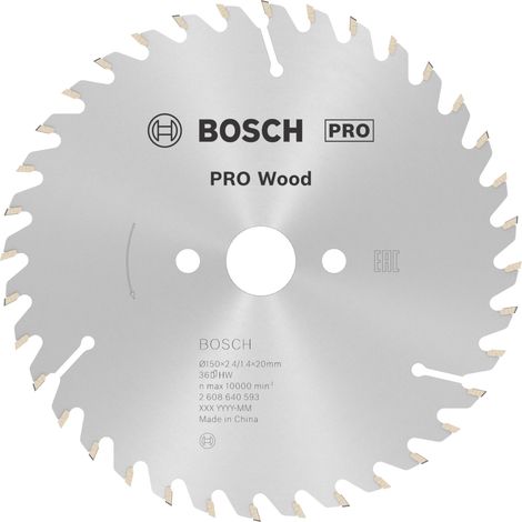 Bosch PRO Wood Kreissägeblatt, 150 x 2,4 x 20 mm, T36
