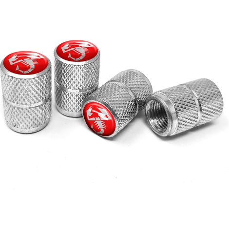 Tappi Cappucci Coprivalvole per Pneumatici Auto Abarth Universali, Scorpione Rosso, Set da 4 (1/3)