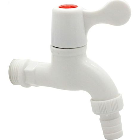 Mitigeur de lavabo, blanc, eau froide, pour vasque et lavabo (1/5)