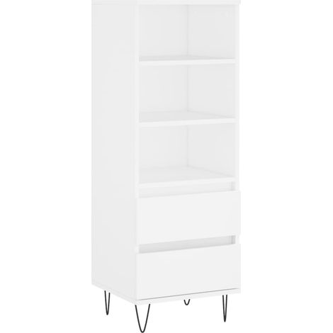 Credenza cassettiera cassettiera mobile contenitore organizer cucina soggiorno soggiorno alto 40 x 36 x 110 cm derivati del legno bianco 020032446