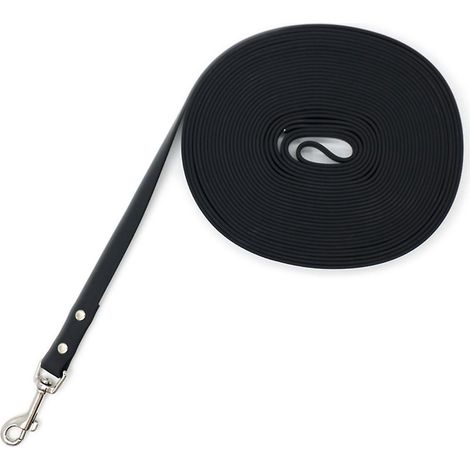 10-50 Fuß lange, robuste und verwicklungsfreie Hundeleine, komfortable und strapazierfähige 15 Meter lange Leine, schwarze Nietenausführung, ideal für sichere und langlebige Spaziergänge.