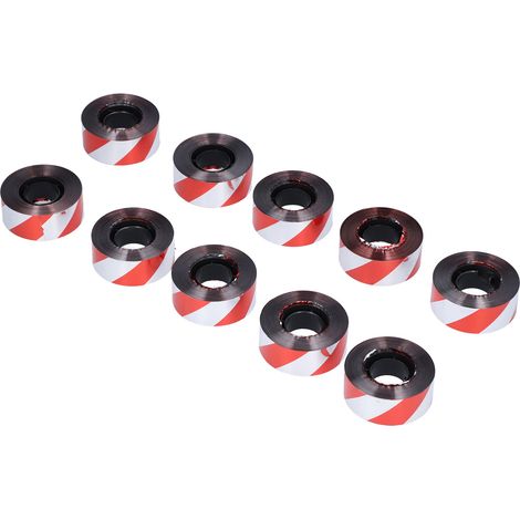 Vogelabwehrband, 10 Stück, 2,5 cm x 60 m, Vogelscheuchenband für Obstgärten, doppelseitig rot und silber (1/5)