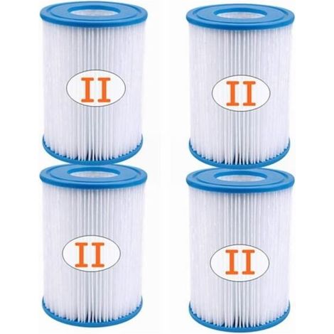Lot de 4 cartouches filtrantes pour piscine de type II - Pour filtre de type II - Pour 58094 (1/5)