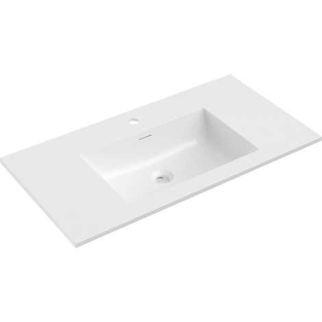 Mexen Otis lavabo empotrado en encimera 91 x 46,5 cm, blanco brillo - 25189000 (1/3)