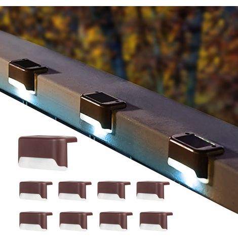 Éclairage extérieur solaire professionnel sans fil (8 pièces) Marron-AquaForge (1/4)