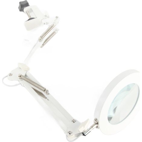 5-fach vergrößernde Schreibtischlampe mit 72 LEDs, 3 Beleuchtungsmodi und einstellbarer Helligkeit – Beleuchtete Lupe fürs Homeoffice