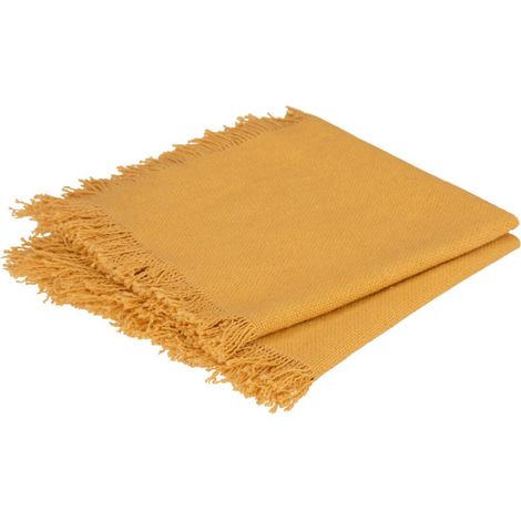 Lot de 2 Serviettes de Table "Maha" 40x40cm Jaune (1/2)