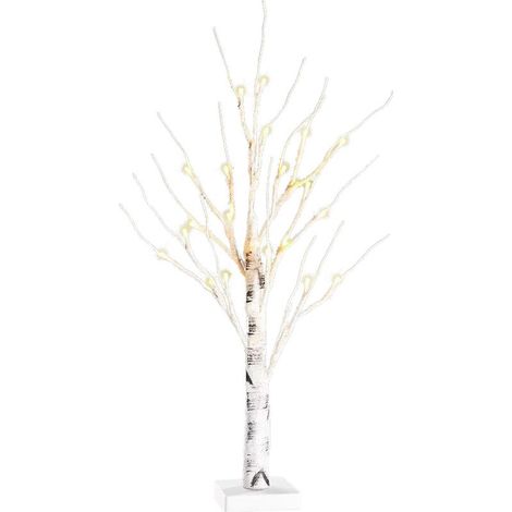 Luminaire d'arbre LED 60cm, bouleau argenté décoratif avec éclairage chaud pour décoration de fêtes et intérieur (1/5)
