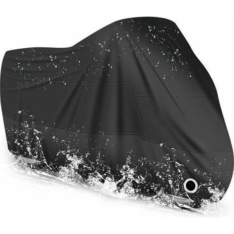 Housse de protection moto imperméable et anti-froid en polyester 210T – Taille M (200 x 90 x 100 cm) (1/4)