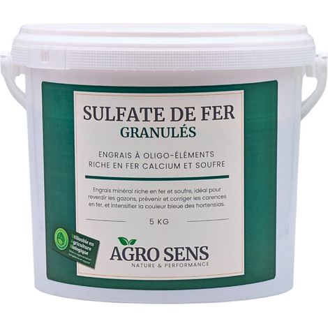 Sulfate de fer granulés - Agro Sens - Seau 5 kg (1/5)