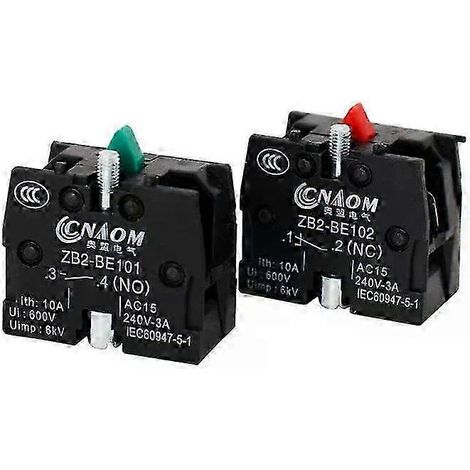 Bloc de contact pour interrupteur à bouton-poussoir XB2 ZB2-BE101 ZB2-BE102 Normalement ouvert Normalement fermé Contact argent/cuivre disponible 10 A (1/5)