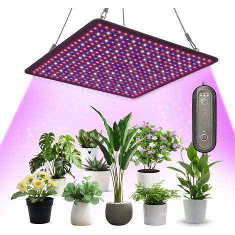600W LED Grow Light Panel for Indoor Plants, Full Spectrum with White Blue Red Infrared UV LEDs for 10x10ft Coverage for Tent Growing (1/5)