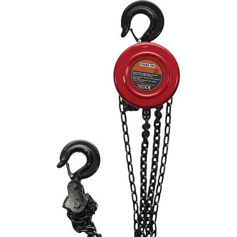 Hebezug Strend Pro TRC9005, 0,5 Tonnen/Kette L-2,5 m, Kettenzug, Flaschenzug