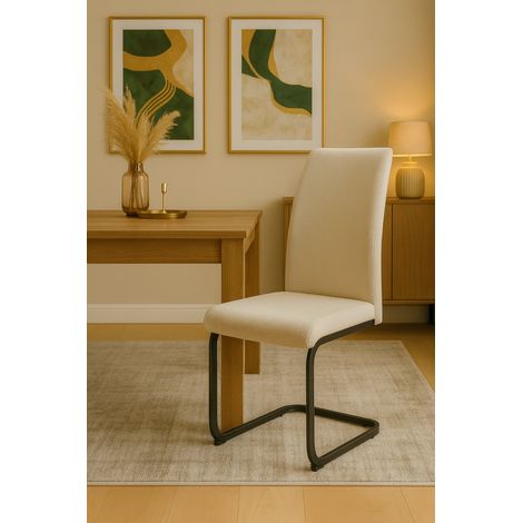 Pack de 4 sillas Md-Tacoma tapizadas en tejido lino, 100cm(alto) 43cm(ancho) 45cm(fondo) (1/2)