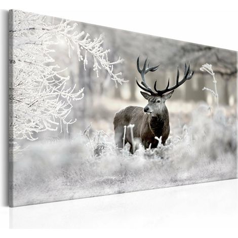 Tableau cerf solitaire - 120 x 80 cm (1/4)