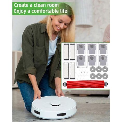 Für Roborock Q Revo S/Q Revo MaxV/Q Revo Pro Saugroboter: Hauptseitenbürste, HEPA-Filter, Wischmopp C (1/5)