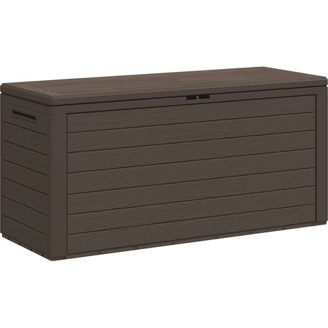 Boîte de rangement de jardin，Coffre de rangement Marron 116x44x55 cm CFW792494 (1/5)