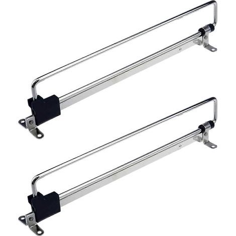 Set van 2 uitschuifbare kledinghangers, verstelbare kledingstang voor kledingkasten, inclusief schroeven. (1/4)