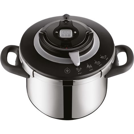 SEB – Autocuiseur inox 4.5L avec 4 programmes de cuisson – Acier inoxydable – Compatible tous feux dont induction – P4550600