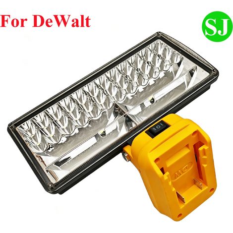 (Pour DeWalt) Pour DeWalt, Milwaukee, Makita, lampe de pêche projecteur LED extérieure avec batterie au lithium et batterie externe USB M18 (1/5)