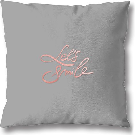 FUNDAS DE ALMOHADA METÁLICAS 40X40 CM SONRÍE