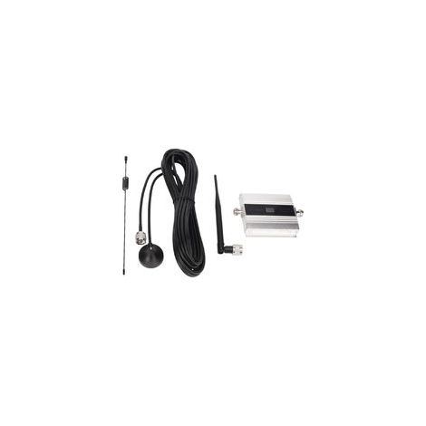 Amplificateur de signal pour téléphone portable 4G à gain élevé, compatible GSM, DCS et WCDMA, 1800 MHz, 100-240 V, prise UE argentée. (1/5)