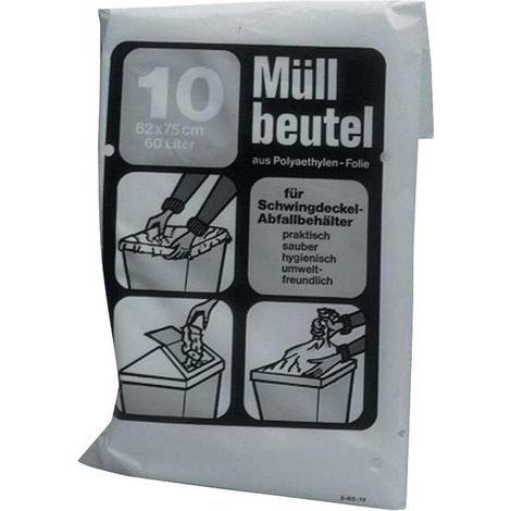 Sacs poubelle 700 x 1100 mm, 120 l, 60 µm, bleus, lot de 10. (1/2)