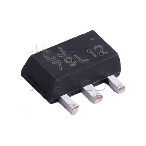Circuit intégré régulateur linéaire LDO Changdian/Changjing CJ79L12, boîtier SOT-89-3, 12 V, 100 mA, 5 unités expédiées.