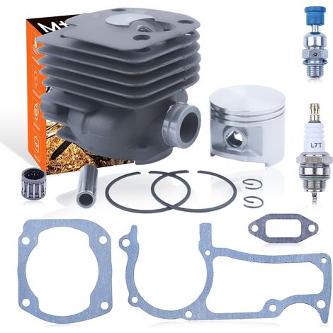 52mm Big Bore Top End For Husqvarna 372XP 365 371 362 365 Chainsaw Cylinder Part, Cylinder Piston Kit, Spark Plug, Decompression Valve, Needle Bearing, Cylinder Base, Crankcase Gasket (1/5)