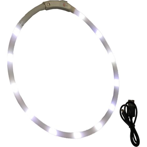 Collier Lumineux Pour Chien - Collier Rétractable Rechargeable LED - Pour Chiens Petite Moyenne Et Grande Taille - 1 Pièce (1/5)