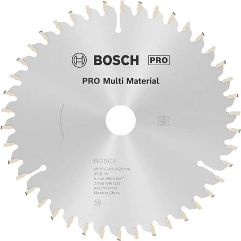 Bosch Accessories Multi Material 2608640503 Lama circolare in metallo duro 160 x 20 x 2.4 mm Numero di denti: 42 1 pz.