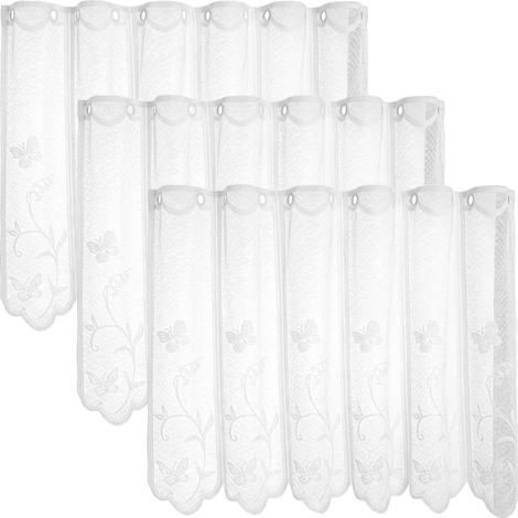 Set di 3 tende oscuranti corte, 130x45 cm, per sottolavabo, semitrasparenti (1/5)