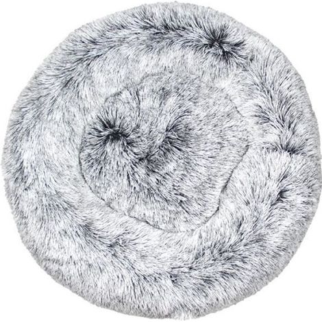 1 Coussin rond, 50 cm, coton PP, gris dégradé, pour chien et chat (1/4)