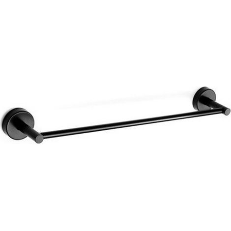 Portasalviette bagno barra installazione a muro 60cm in acciaio inox nero opaco MIRA-N kamalu