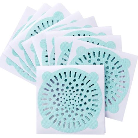 40 adesivi da 10 cm (4 pollici) per scarico doccia usa e getta, filtro per capelli, adesivo per scarico a pavimento (1/5)