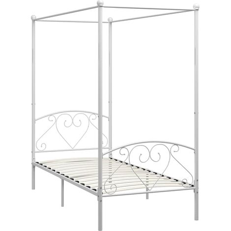 Giroletto Baldacchino senza Materasso Bianco 120x200 cm Metallo vidaXL (1/3)
