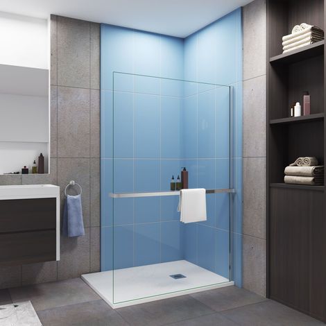 Etagère de douche chromé pour paroi de douche largeur de 140cm,pour paroi de douche en verre 8mm, capacité de charge 5kg (1/5)