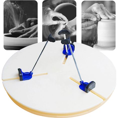 Presse de tour de potier, matériau ABS, diamètre de 39 cm, hauteur de 4 cm, compatible avec des roues de 9,8 à 14,1 pouces, cinq paires de pieds de support (1/5)