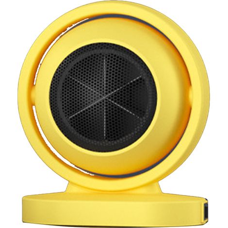 Chauffage d'appoint intelligent avec contrôle anti-surchauffe, économie d'énergie et faible niveau sonore. Ventilateur portable de bureau, jaune, prise CN 220 V. (1/5)